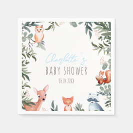 Woodland Animals Baby shower Boy Napkins Servet