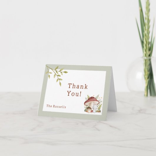 Woodland Animals Baby shower Bunny Bedankt (Voorkant)