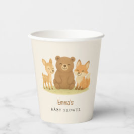 Woodland Animals Baby shower Cups Papieren Bekers