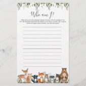 Woodland Animals Baby shower dat ik heet (Voorkant)