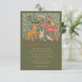 Woodland Animals Baby shower Diaper Raffle Kaart (Staand voorkant)