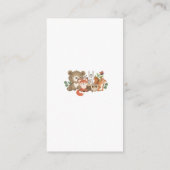 Woodland animals Baby shower Display Shower Informatiekaartje (Achterkant)