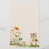 Woodland Animals Baby shower Draw Baby Game Flyer (Achterkant)