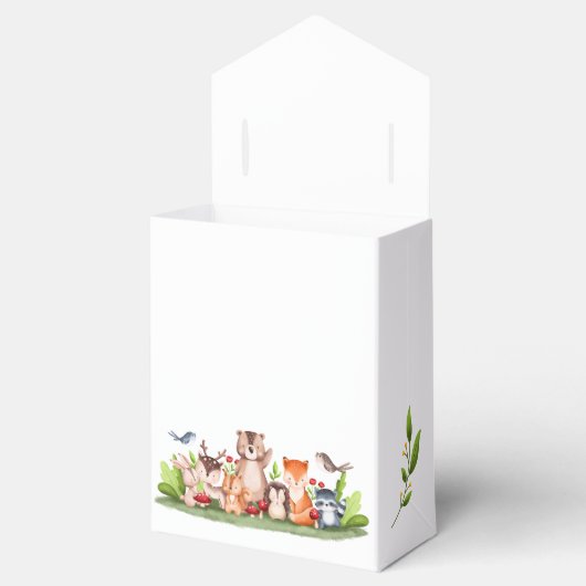 Woodland Animals Baby shower Favor Boxes Bedankdoosjes (Geopend)