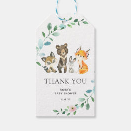 Woodland Animals Baby shower Favor Tag Cadeaulabel
