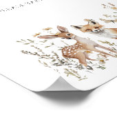 Woodland Animals Baby shower Favors Poster (Hoek)