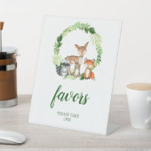Woodland Animals Baby shower Favors Reclamebord Met Voetstuk (Insitu)
