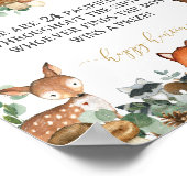 Woodland Animals Baby shower Fopspeen Hunt Spel Poster (Hoek)