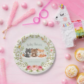 Woodland Animals Baby shower Forest CreatBoy Papieren Bordje (Feest)