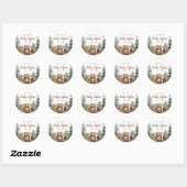 Woodland Animals baby shower Geschenkdoos Ronde Sticker (Vel)