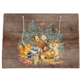 Woodland Animals Baby shower Gift Bag Groot Cadeauzakje (Voorkant)