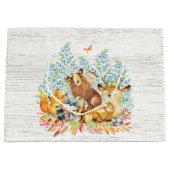 Woodland Animals Baby shower Gift Bag Groot Cadeauzakje (Voorkant)