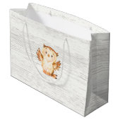 Woodland Animals Baby shower Gift Bag Groot Cadeauzakje (Achterkant Gekanteld)