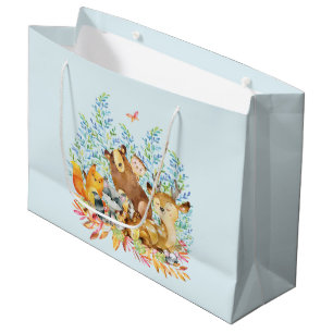 Woodland Animals Baby shower Gift Bag Large Cadeautasje