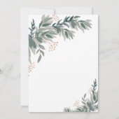 Woodland Animals Baby shower Girl Invitation Kaart (Achterkant)