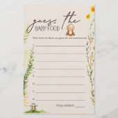 Woodland Animals Baby shower Guess Baby Voedsel Sp Flyer (Voorkant)