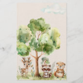 Woodland Animals Baby shower Guess Sweet Mess spel Flyer (Achterkant)