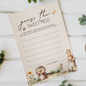 Woodland Animals Baby shower Guess Sweet Mess spel Flyer