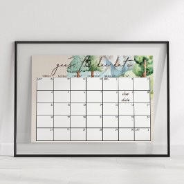 Woodland Animals Baby shower Guess vervaldatum tek Poster