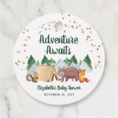 Woodland Animals Baby shower Hartelijk dank Bedankjes Labels (Achterkant)