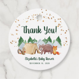 Woodland Animals Baby shower Hartelijk dank Bedankjes Labels