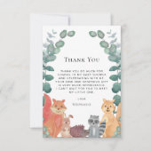 Woodland Animals Baby shower Hartelijk dank Bedankkaart (Voorkant)