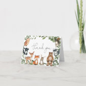 Woodland Animals Baby shower Hartelijk dank Bedankkaart (Voorkant)