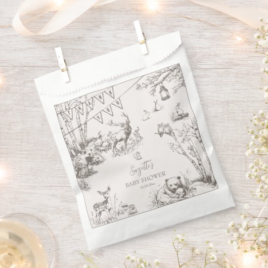 Woodland Animals Baby shower Hartelijk dank Bedankzakje (Geknipt)