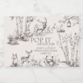 Woodland Animals Baby shower Hartelijk dank Likeurfles Etiket (Enkel label)