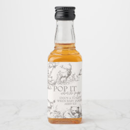 Woodland Animals Baby shower Hartelijk dank Likeurfles Etiket