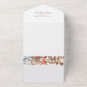 Woodland Animals Baby shower Invitation All In One Uitnodiging (Buitenkant)