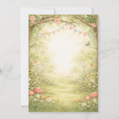 Woodland Animals Baby Shower Invitation Background Kaart (Achterkant)