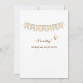 Woodland Animals Baby Shower Invitation Kaart (Achterkant)