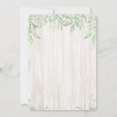 Woodland Animals Baby shower Invitation Kaart (Achterkant)