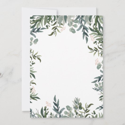 Woodland Animals Baby shower Invitation Kaart (Achterkant)