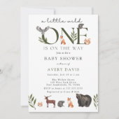 Woodland Animals Baby shower Invitation Kaart (Voorkant)