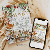 Woodland Animals Baby shower Invitation Kaart
