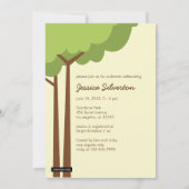 Woodland Animals Baby shower Invitation Kaart (Achterkant)