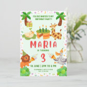 Woodland Animals Baby shower Invitation Save The Date (Staand voorkant)
