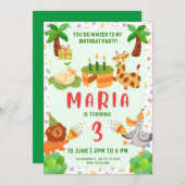 Woodland Animals Baby shower Invitation Save The Date (Voorkant / Achterkant)