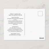 Woodland Animals Baby shower Invite Girl Briefkaart (Achterkant)