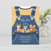 WOODLAND Animals Baby shower Kaart (Staand voorkant)