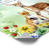 Woodland Animals Baby shower 'Late Night Diaper' Poster (Hoek)