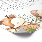 Woodland Animals Baby shower Late Night Diaper Poster (Hoek)