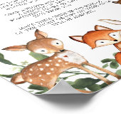 Woodland Animals Baby shower Late Night Diapers Poster (Hoek)