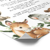 Woodland Animals Baby shower Late Night Diapers Poster (Hoek)