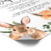 Woodland Animals Baby shower Late Night Diapers Poster (Hoek)