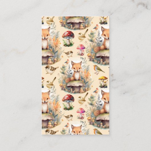 Woodland Animals Baby shower luierloterij Informatiekaartje (Achterkant)