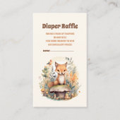 Woodland Animals Baby shower luierloterij Informatiekaartje (Voorkant)