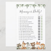 Woodland Animals Baby shower Mama of Papa (Voorkant / Achterkant)